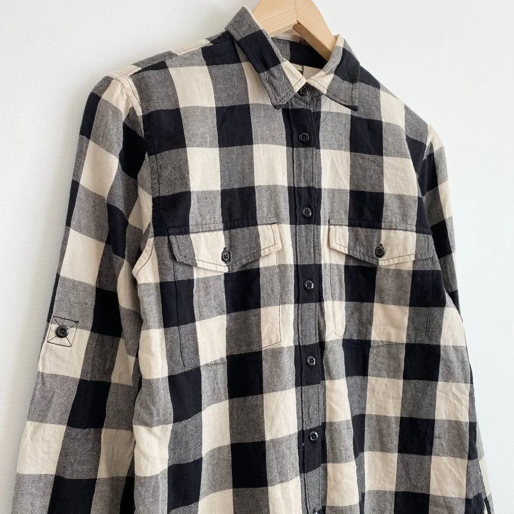 Denim & Supply NWOT Ralph Lauren Women's Long Sleeve Cotton Shirt, Black/Wh, M - Picture 7 of 9